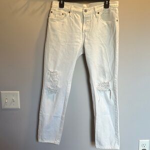 Levi's Off-White 501 Jeans